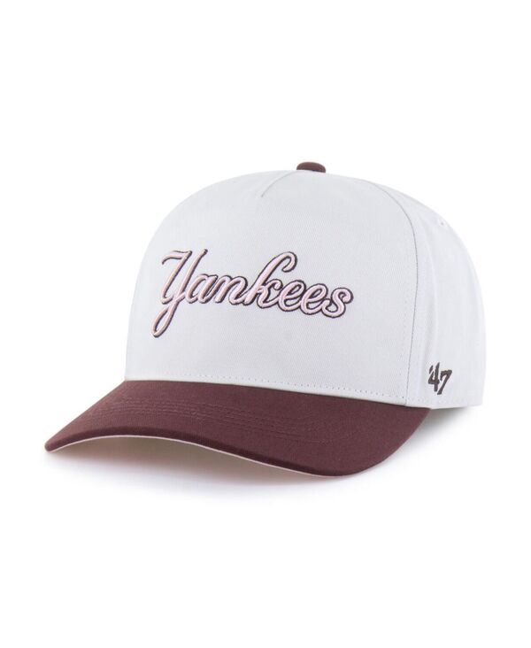 【送料無料】 47ブランド レディース 帽子 アクセサリー Women's Stone/Burgundy New York Yankees Love Letter Adjustable Hitch Hat Stone Burgundy