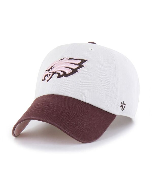 【送料無料】 47ブランド レディース 帽子 アクセサリー Women's Stone/Burgundy Philadelphia Eagles Love Letter Clean Up Adjustable Hat Stone Burgundy|ReVida 店