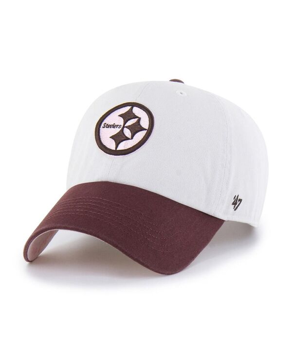 【送料無料】 47ブランド レディース 帽子 アクセサリー Women's Stone/Burgundy Pittsburgh Steelers Love Letter Clean Up Adjustable Hat Stone Burgundy