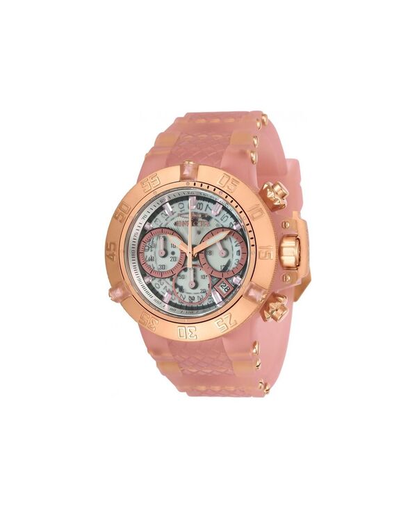 【送料無料】 インビクタ レディース 腕時計 アクセサリー Women's 24383 Subaqua Quartz Chronograph White Dial Watch Pink