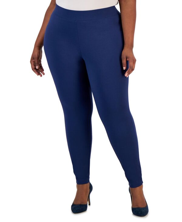 【送料無料】 アイ.エヌ.シー インターナショナル コンセプト レディース カジュアルパンツ ボトムス Plus Size Skinny Pull-On Ponte Pants Indigo Sea