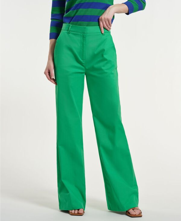 【送料無料】 イザックミズラヒ レディース カジュアルパンツ ボトムス Women's High-Rise Trousers Green