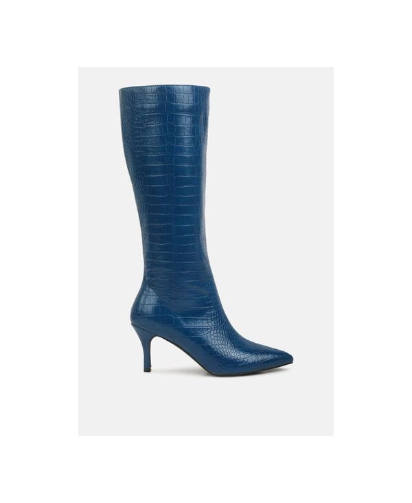 ロンドンラグ レディース シューズ ブーツ・レインブーツ ヒール London Rag Womens Uptown Pointed Mid Heel Calf Boots Navy ネイビー