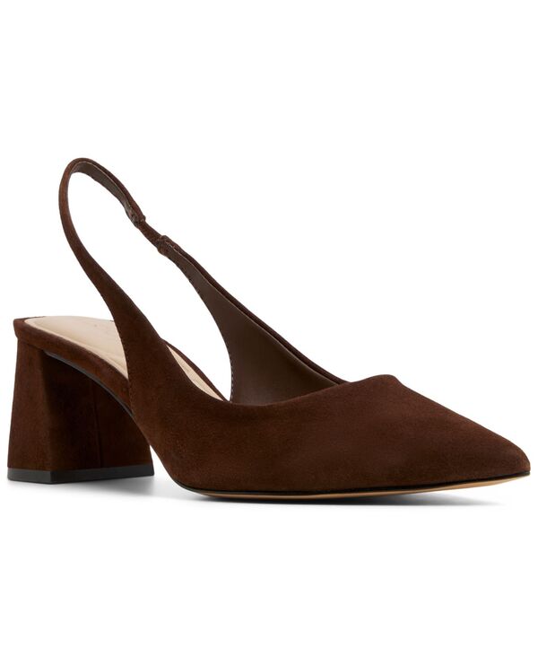 アルド レディース シューズ パンプス 踵 ALDO Women\u0027s Uliana Slingback Block-Heel Pumps Dark Brown Suede 赤銅色