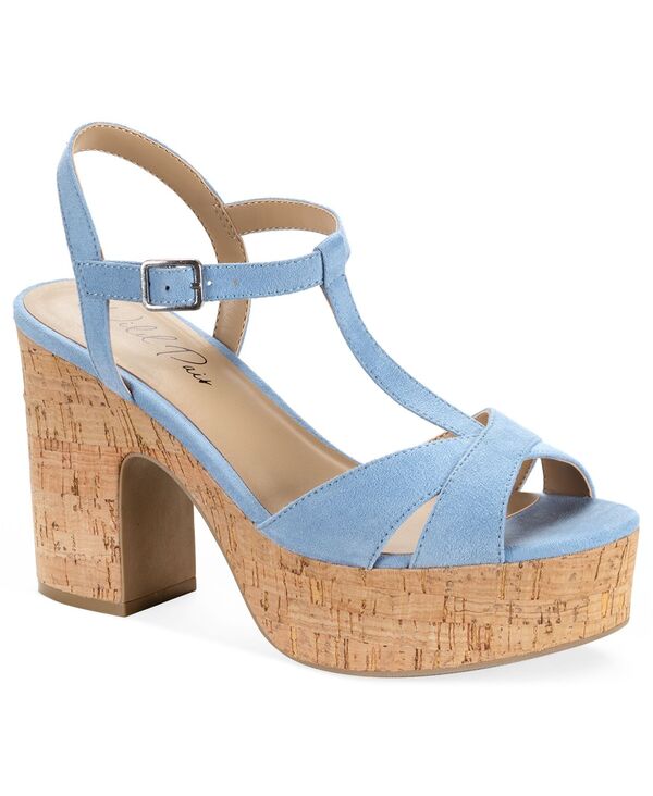 ワイルド ペアー レディース シューズ サンダル プラットフォーム ヒール Wild Pair Jillien Platform Higheel Dressandals Exclusively at Macy's Blue Bell ブルー