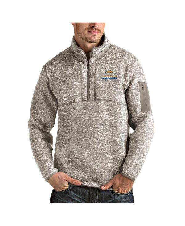 アンティグア メンズ アウター ジャケット・ブルゾン ロゴ Antigua Men's Oatmealos Angeles Chargers Alternate Logo Fortune Quarter-Zipullover Jacket Oatmeal オートミール