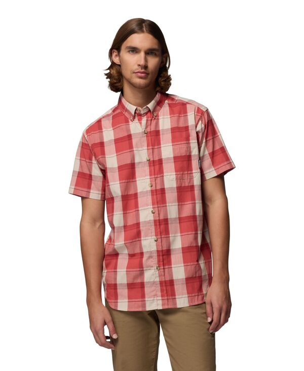 コロンビア メンズ トップス シャツ 半袖 Columbia Men's Rapid Rivershort-Sleeve Plaid Shirt Washed Red Base Plaid レッド