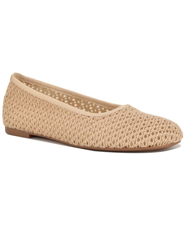 ナインウェスト レディース シューズ スリッポン・ローファー Nine West Women's Burnne Slip-On Ballet Flats Cream Crochet クリーム