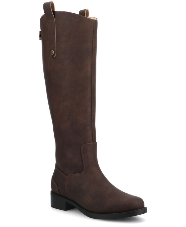 ジュルネ コレクション レディース シューズ ブーツ・レインブーツ Journee Collection Women's Gema Regular Wide Calf & Extra Wide Calf Knee High Riding Boots Vintage Chocolate チョコレート|ReVida 店