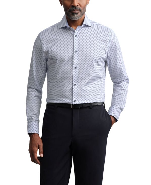 テッドベーカー メンズ トップス シャツ Ted Baker Men's Premium Non-Iron Slim-Fit Dresshirt Navy ネイビー｜ReVida 店