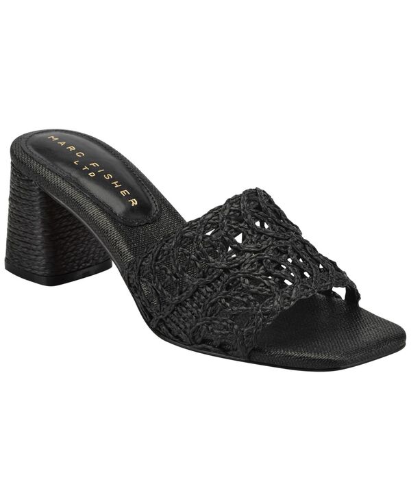 マーク・フィッシャー レディース シューズ スリッポン・ローファー サンダル ヒール Marc Fisher LTD Women's Follie Woven Slip-On Block Heel Dressandals Black ブラック