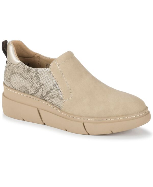 ベアトラップス レディース シューズ スリッポン・ローファー アンクル ブーツ Baretraps Women's Lizett Slip-On Wedge Ankle Booties Beige ベージュ