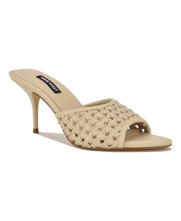 ナインウェスト レディース シューズ スリッポン・ローファー サンダル Nine West Women\u0027s Kirela Woven Slip-On Stiletto Dressandals Ivory 象牙色