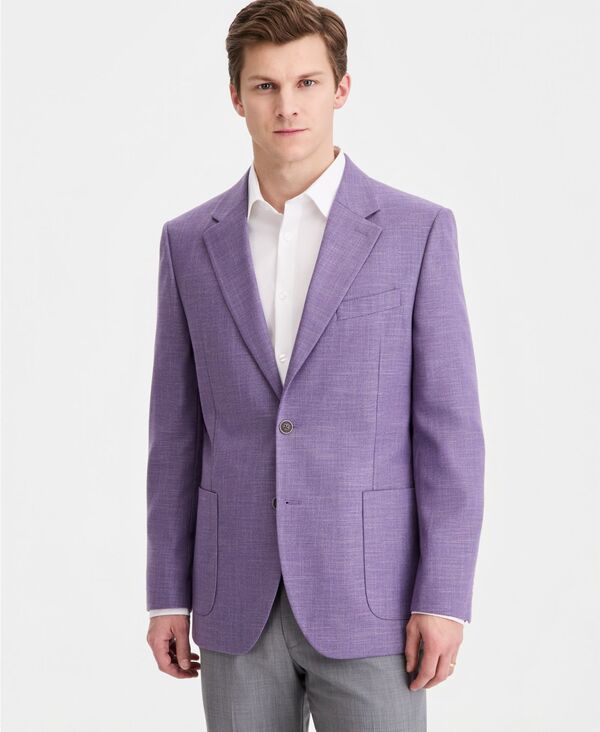 ナウティカ メンズ アウター ジャケット・ブルゾン コート Nautica Men Modern-Fit Active Stretch Structure Weave Sport Coat Lavender ラベンダー｜ReVida 店