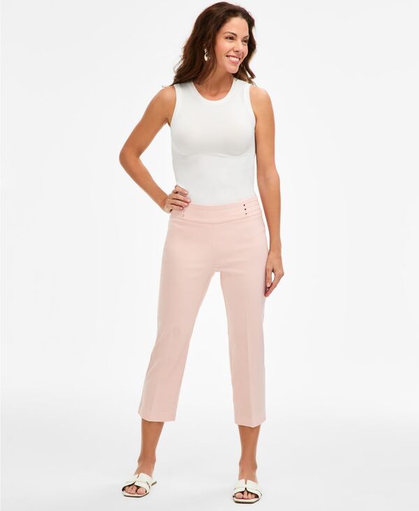 ジェイエムコレクション レディース ボトムス カジュアルパンツ キャップ JM Collection Women's Pull-On Capri Tummy-Control Pants Exclusively at Macy's Pale Blush ブラッシュ