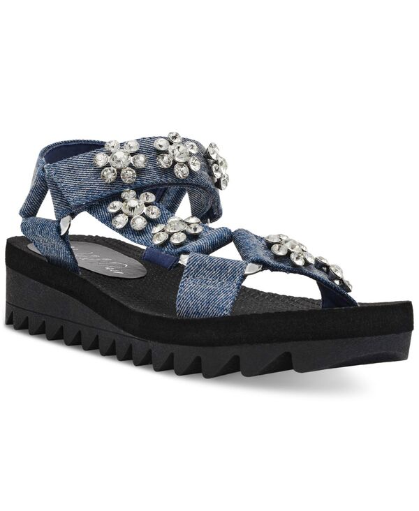 ワイルド 二人組 レディース シューズ サンダル Wild Pair Kudose Sporty Embellished Sandals Created for Macy\u0027s Denim ジーンズ