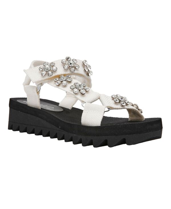 ワイルド 二人組 レディース シューズ サンダル Wild Pair Kudose Sporty Embellished Sandals Created for Macy\u0027s White 白いこと