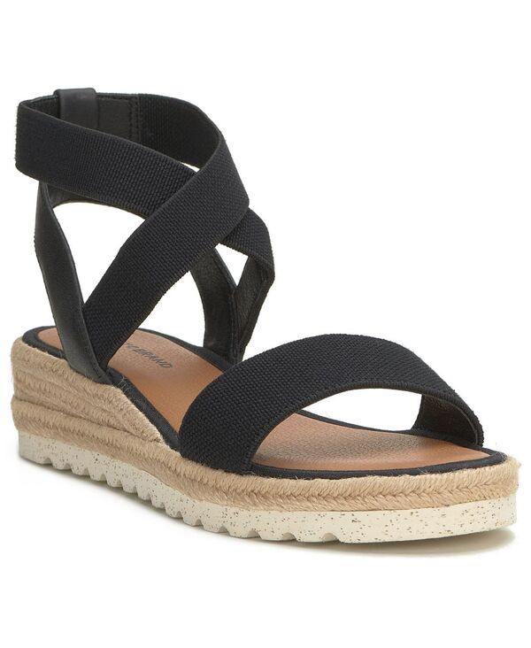 ラッキーブランド レディース シューズ サンダル Lucky Brand Women's Thimba Espadrille Wedge Sandals Black Linen ブラック