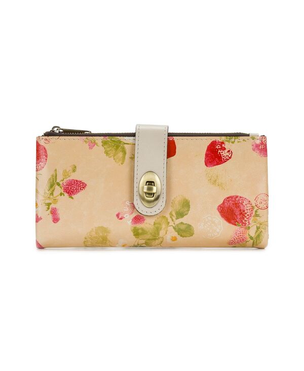 パトリシアナシュ レディース アクセサリー 財布 レザー Patricia Nash Annesley Leather Bifold Wallet Parchment Strawberry