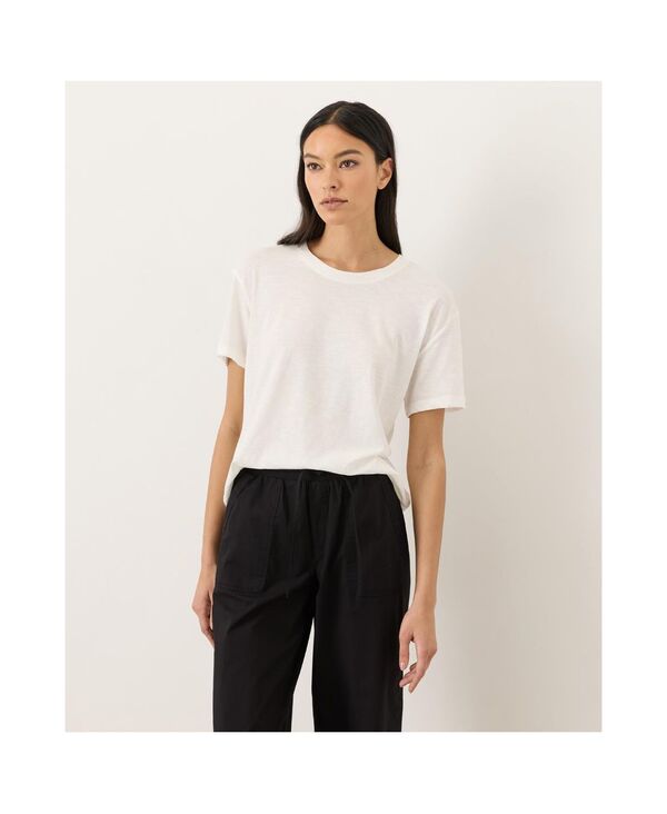 パクト レディース トップス シャツ コットン Pact Women's Organicotton Featherweight Slub Relaxed Tee Cream クリーム
