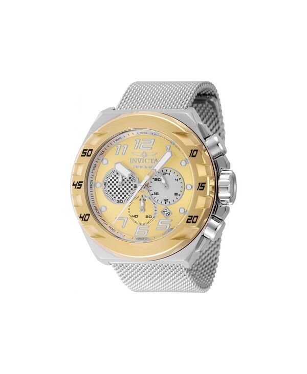 インビクタ メンズ アクセサリー 腕時計 Men's 47204 Invicta Men's Racing Quartz Chronograph Silver Light Grey Goldial Watch Silver シルバー
