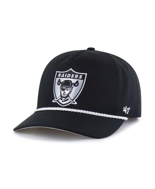 47 ブランド メンズ アクセサリー 帽子 '47 Brand Men's Black Las Vegas Raiders Rope Hitch Adjustable Hat Black ブラック|ReVida 店