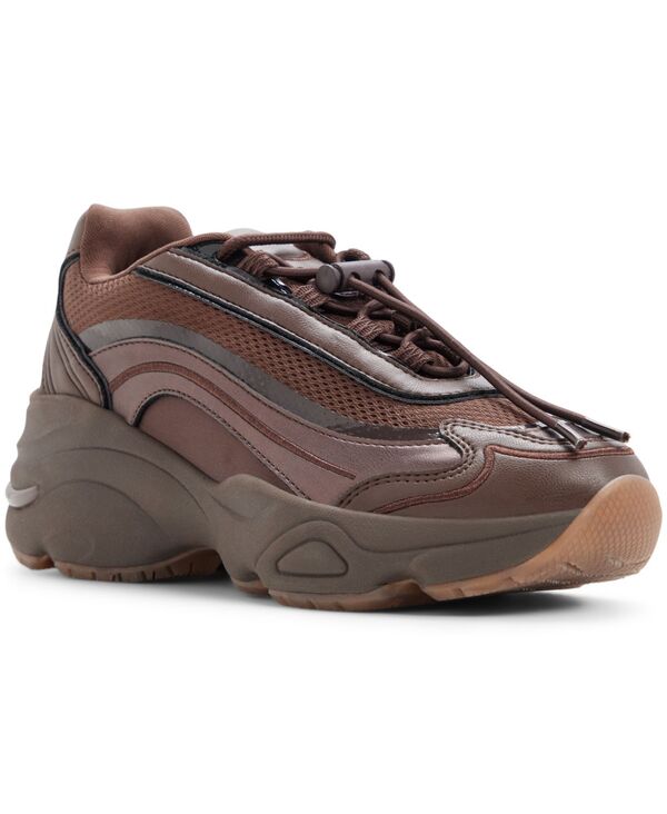 アルド レディース ボトムス カジュアルパンツ プラットフォーム スニーカー ALDO Women's Kitri Platform Jogger Sneakers Dark Brown Smooth ブラウン