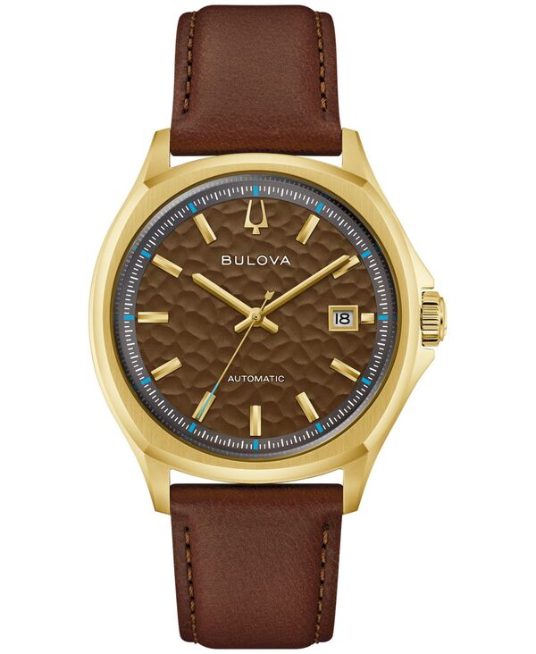 ブロバ メンズ アクセサリー 腕時計 レザー Bulova Men's Tony Bennett NYC Brown Leather Strap Watch 32mm Brown ブラウン｜ReVida 店