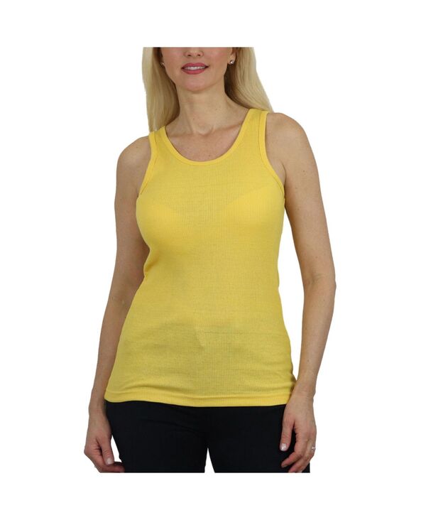 ギャラクシーバイハルビック レディース トップス シャツ リブ Galaxy By Harvic Women's Loose Fit Ribbed Tank Top Lime ライム