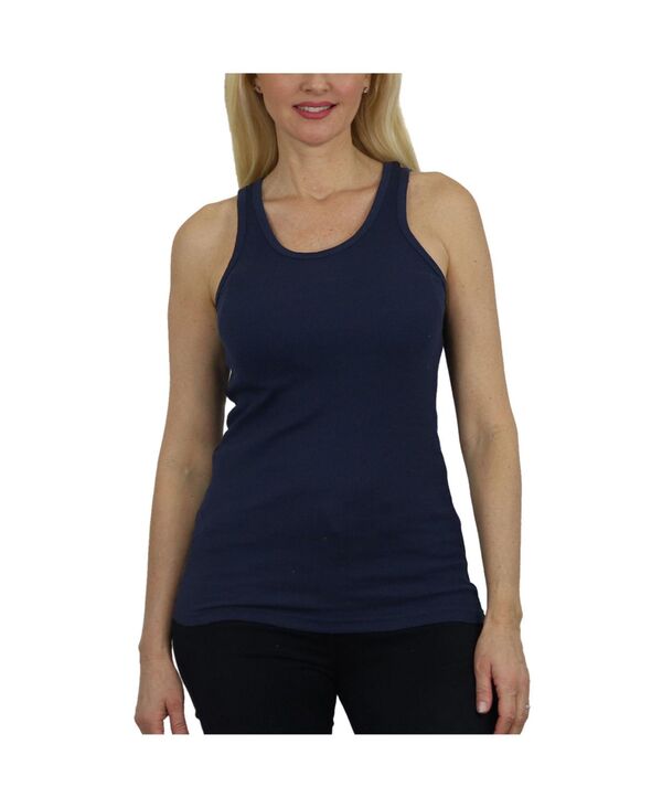 ギャラクシーバイハルビック レディース トップス シャツ リブ Galaxy By Harvic Women's Loose Fit Ribbed Tank Top Navy ネイビー