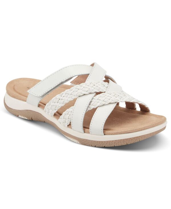 ロックポート レディース シューズ スリッポン・ローファー サンダル Rockport Women'sedona Strappy Slip-On Flat Sandals White ホワイト