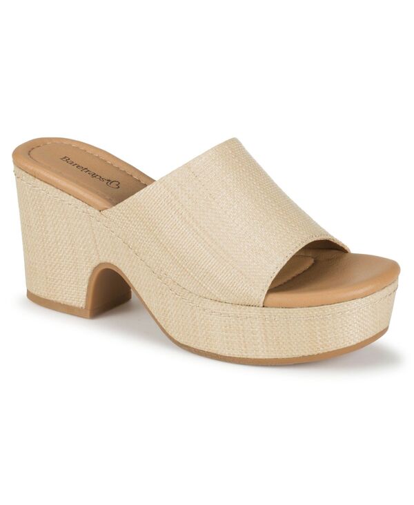 ベアトラップス レディース シューズ スリッポン・ローファー サンダル Baretraps Women\u0027s Teah Slip-On Wedge Sandals Natural Multi マルチ色つや