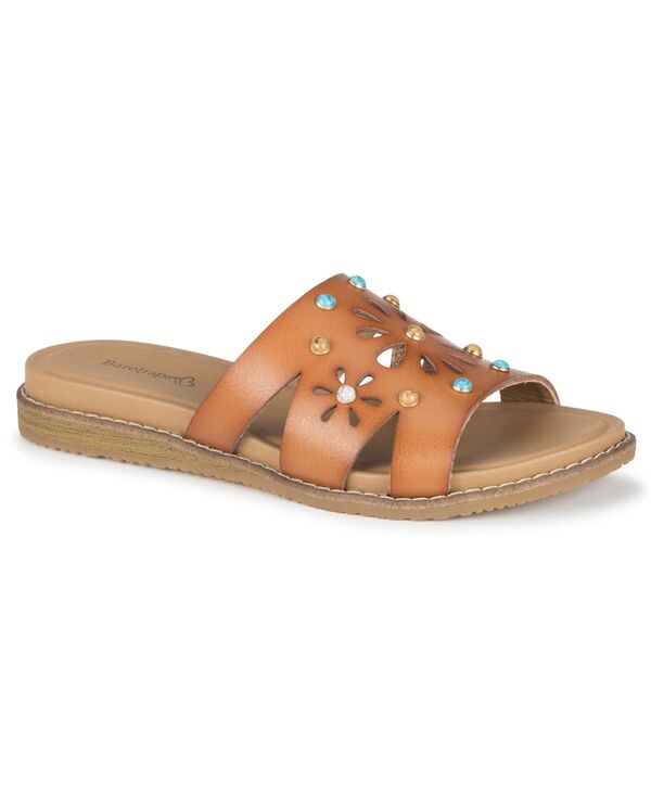 ベアトラップス レディース シューズ スリッポン・ローファー サンダル Baretraps Women's Nadina Slip-On Sandals Dark Caramel