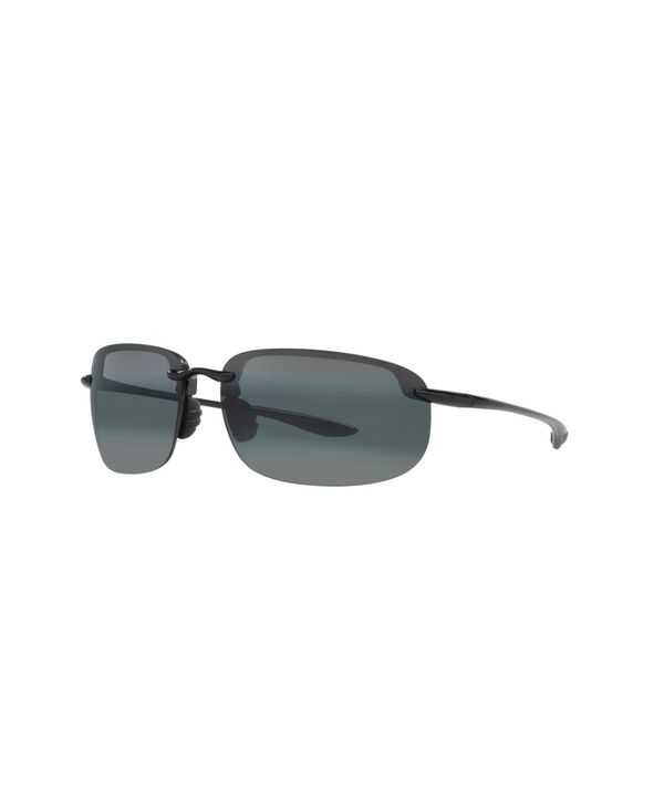 マウイジム レディース アクセサリー サングラス・アイウェア Maui Jim Unisex Hookipa Polarized Sunglasses MJ000347 Black Shiny ブラック