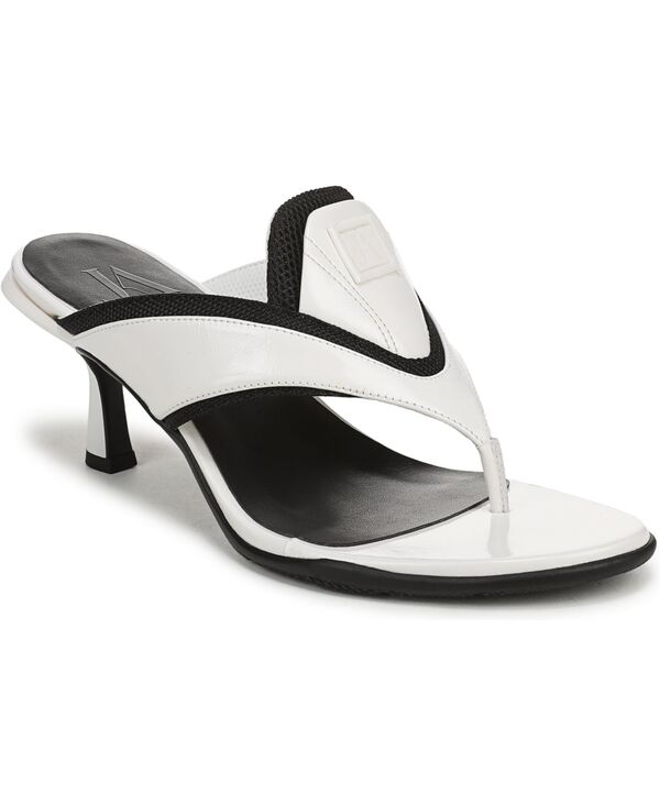 ナチュライザー レディース シューズ スリッポン・ローファー サンダル Naturalizer x June Ambrose Women's Ravyn Slip-On Thong Sandals White Leather/Black Mesh ホワイト