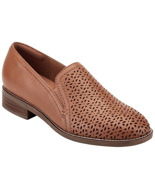 アース レディース シューズ スリッポン・ローファー レザー Earth Women's Piper Leather Slip-On Shoes Cognac Leather