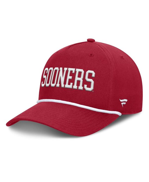 ファナティクス メンズ アクセサリー 帽子 Fanatics Men's Crimson Oklahoma Sooners Foul Ball Rope Adjustable Hat Crimson クリムゾン