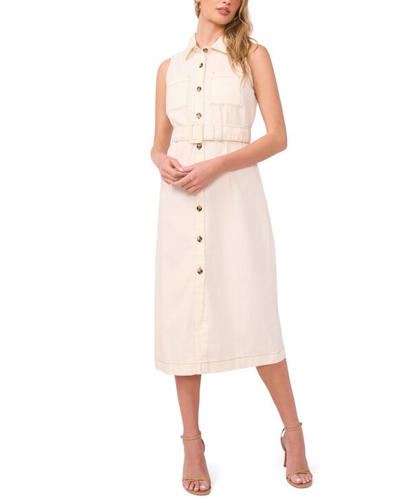 ヴィンスカムート レディース トップス ワンピース Vince Camuto Women's Collared Neck Dress Antique White ホワイト