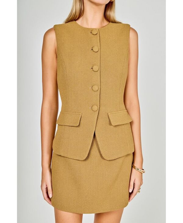 エンドレスローズ レディース トップス ベスト ロンパース endless rose Women's Vest Skort Romper Olive オリーブ