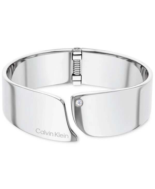 カルバンクライン レディース アクセサリー ブレスレット・バングル・アンクレット Tシャツ Calvin Klein Stainlessteel Pav Cuff Bracelet Silver シルバー