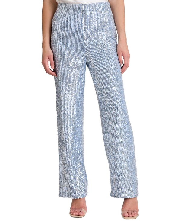 ミューズ レディース ボトムス カジュアルパンツ Muse Women's Textured Pull-On Pantsky/Silver シルバー｜ReVida 店