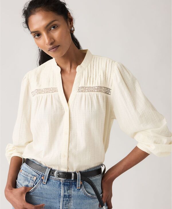 リーバイス レディース トップス シャツ 長袖 Levi's Women's Madeline Long-Sleeve Top Tofu