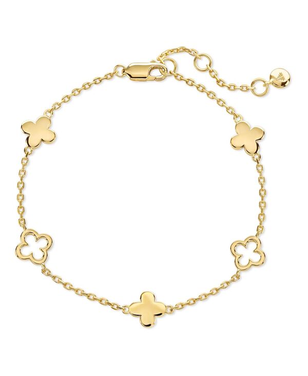 デヴァタ レディース アクセサリー ブレスレット・バングル・アンクレット DEVATA Clover Chain Bracelet in Plated Sterling Adj 6.5/7.0/ Gold ゴールド