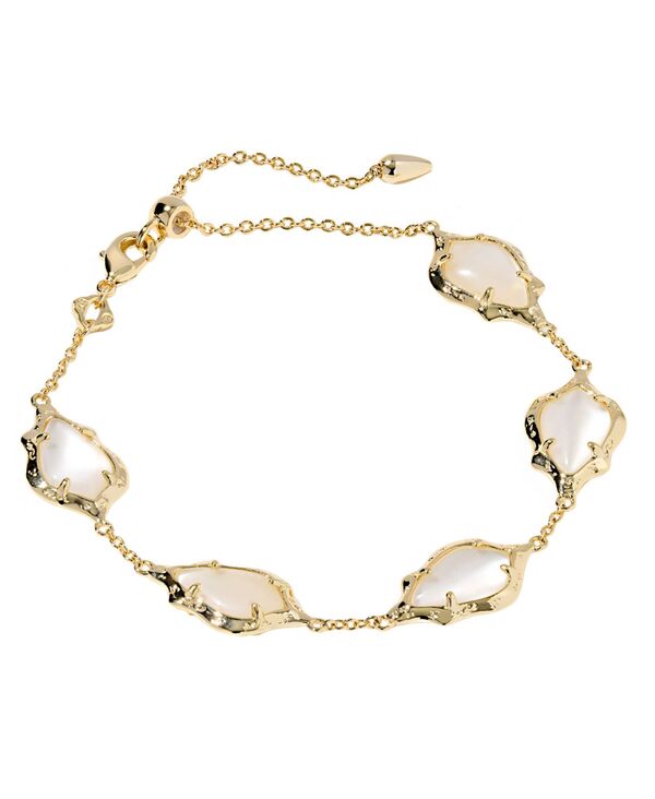 ケンドラスコット レディース アクセサリー ブレスレット・バングル・アンクレット Kendra Scott Imitation Pearl and 14k Gold Over Brass Adriana Scallop Frame Chain Bracelet Med Beige ベージュ