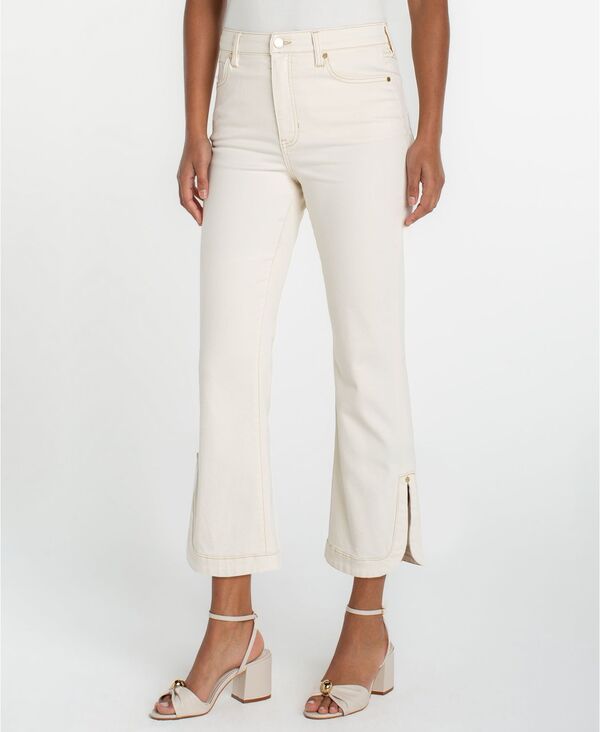 リヴァプール ロサンゼルス レディース ボトムス デニムパンツ クロップド ジーンズ Liverpoolos Angeles Women's Hannahigh-Rise Cropped Flare Jeans Desert Dunes