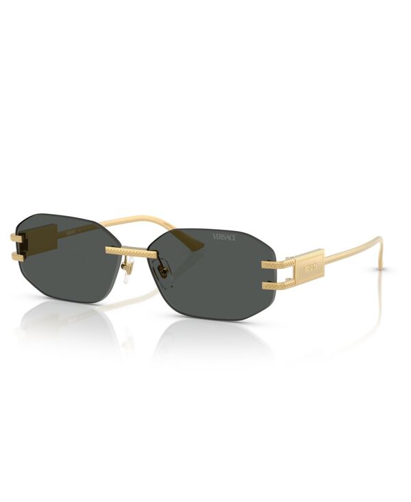 ヴェルサーチ レディース 付属物 サングラス・アイウェア Versace Women\u0027sunglasses VE2274 Dark Grey/Gold 薄墨色