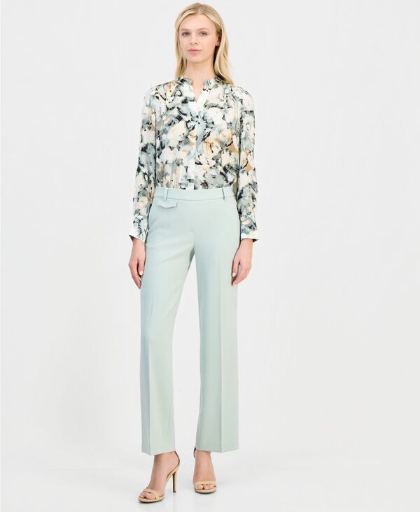 アンクライン レディース ボトムス カジュアルパンツ Anne Klein Women's Liberty Stretchigh Rise Wide-Leg Pull-On Pantsoft Aloe