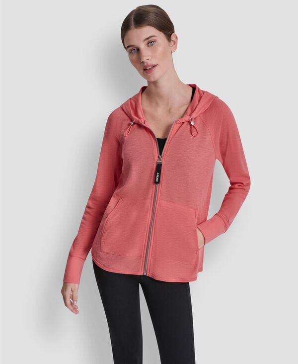 ダナ キャラン ニューヨーク レディース アウター パーカー・スウェット DKNY Women'sport Zip-Front Hoodie Sunkissed