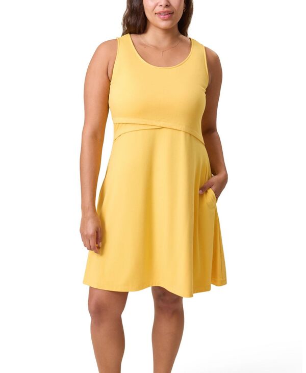キンドリッド ブレイブリー レディース トップス ワンピース マタニティ Kindred Bravely Maternity Penelope Crossover Nursing Dress Citrus yellow イエロー|ReVida 店