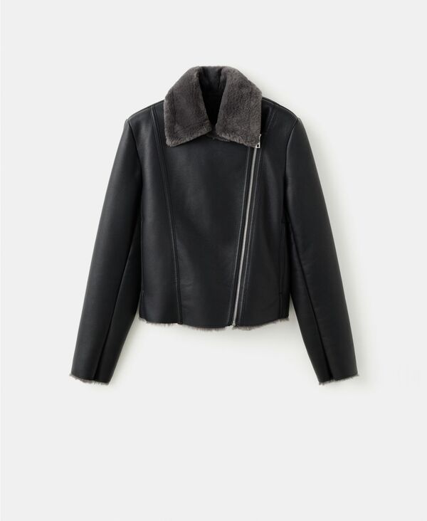 マンゴ レディース アウター ジャケット・ブルゾン MANGO Women\'s Biker Jacket Black ブラック｜ReVida 店